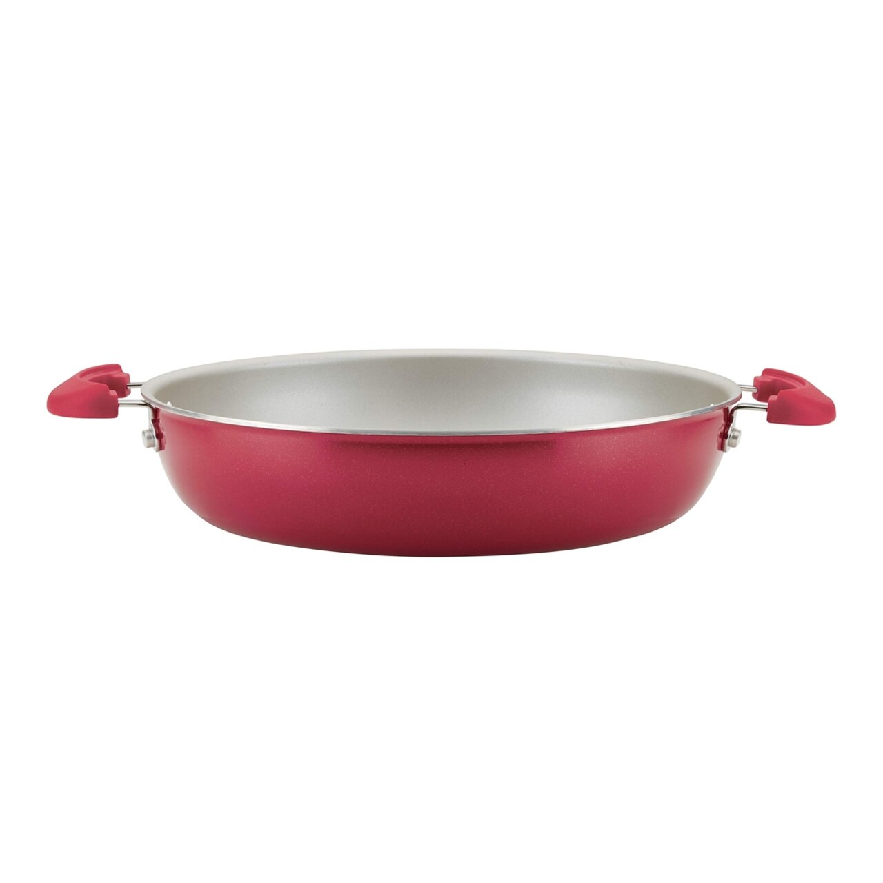 Rachael Ray Create Delicious 8-Piece Stackable Aluminum Nonstick Cookware Set Red
